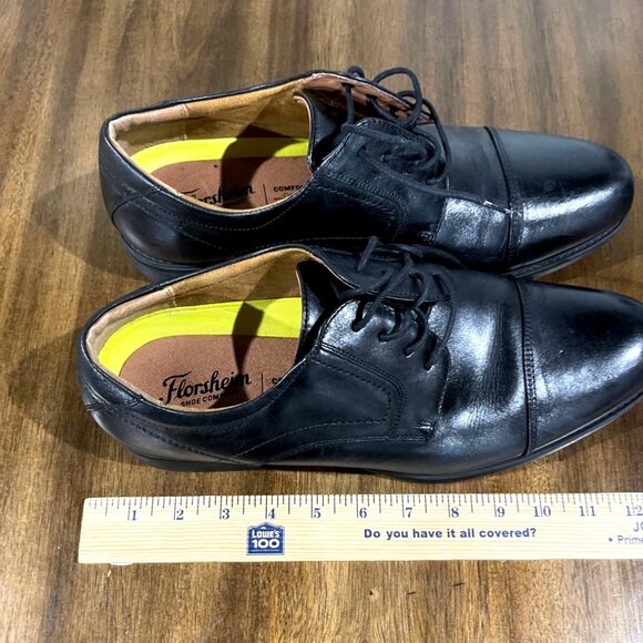 Florsheim Mens Black Leather Oxford Dress Shoes 11.5D Comfort Technology main image 4